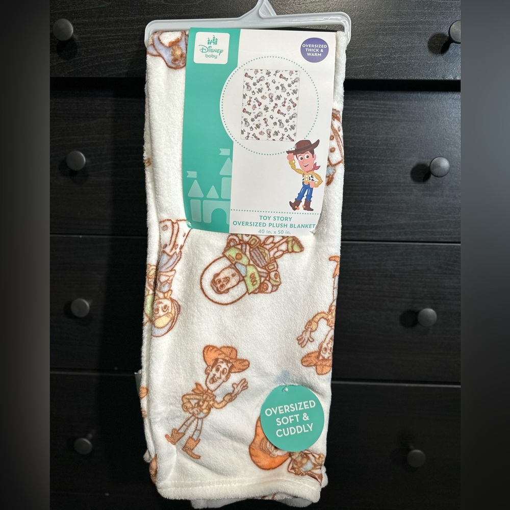 Disney Baby Toy Story White and Brown Blanket